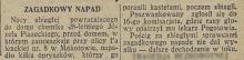 Zagadkowy napad, 1932