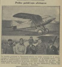 Próba płatowca, 1932