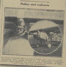 Start szybowca, 1932