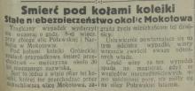 Stałe niebezpieczeństwo, 1932