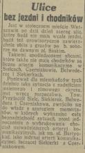 Bez jezdni i chodników, 1932