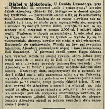 Djabeł w Mokotowie, 1932