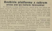 Rozbicie platformy, 1933