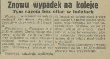 Znowu wypadek, 1933