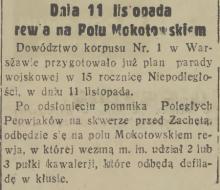Defilada w kłusie, 1933