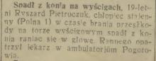 Spadł z konia, 1933