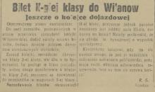 Bilet II klasy, 1933
