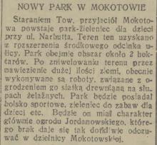 Nowy park. 1934