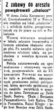 Z zabawy do aresztu, 1934