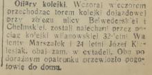 Ofiary kolejki, 1934