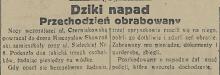 Dziki napad, 1934