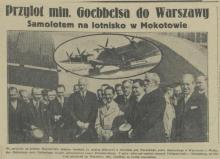 Przylot Goebbelsa, 1934