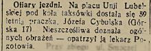 Ofiary jezdni, 1934