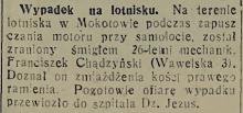 Wypadek na lotnisku