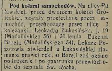 Pod kołami, 1934