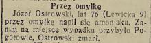 Przez omyłkę, 1934