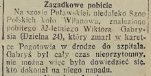 Zagadkowe pobicie, 1934