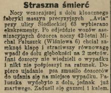 Straszna śmierć, 1934