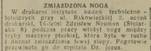 Zmiażdżona noga