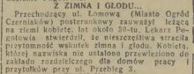 Z zimna i głodu, 1935