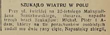 Porachunki osobiste, 1935