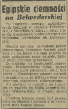Egipskie ciemności, 1935