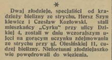 Złodzieje bielizny, 1935