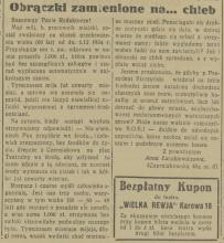 Obrączki na chleb, 1935