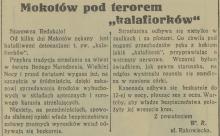 Teror kalafiorków, 1935