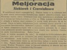 Meljoracja Siekierek i Czerniakowa, 1935