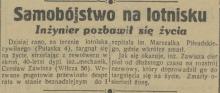 Samobójstwo na lotnisku, 1935