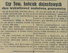Wykwitować pracownicę, 1935