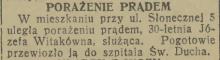 Porażenie prądem, 1938