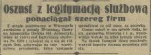 Oszust z legitymacją, 1936