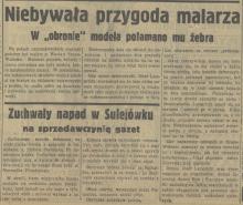 Przygoda malarza, 1936