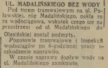 Madalińskiego bez wody, 1936
