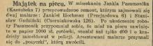Majątek na piecu, 1936