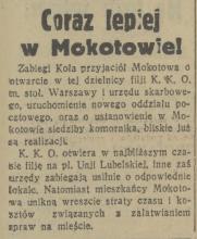 Coraz lepiej, 1936