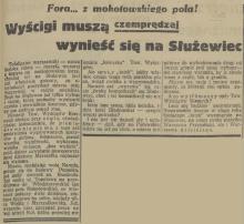 Fora z pola, 1936
