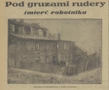 Pod gruzami rudery. Boryszewska. 1936