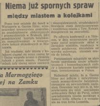 Niema spornych spraw, 1936
