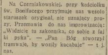 Pan Bóg stworzył tramwaje, 1936