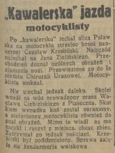 Kawalerska jazda, 1936
