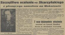 Szczęśliwe ocalenie, 1936