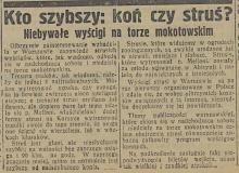 Koń czy struś, 1936