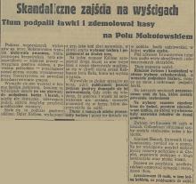 Skandaliczne zajścia