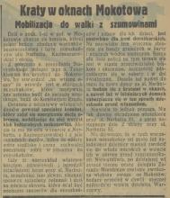 Kraty w oknach, 1936