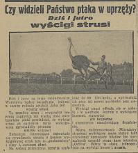 Ptak w uprzęży, 1936