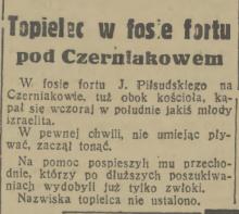 Topielec w fosie, 1936