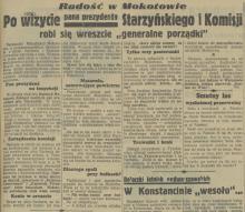 Radość w Mokotowie, 1936